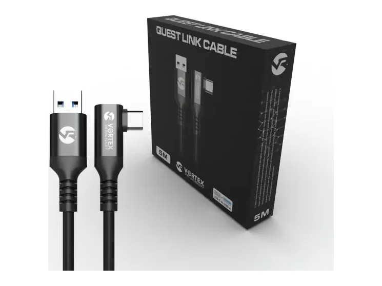 VortexVR Link-kabel med USB-A och USB-C
